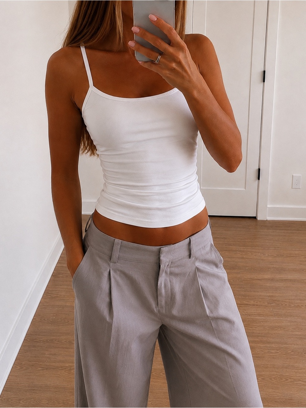 Lioness La Quinta Wide Leg Tailored Pants Grey - Picture 3 of 5